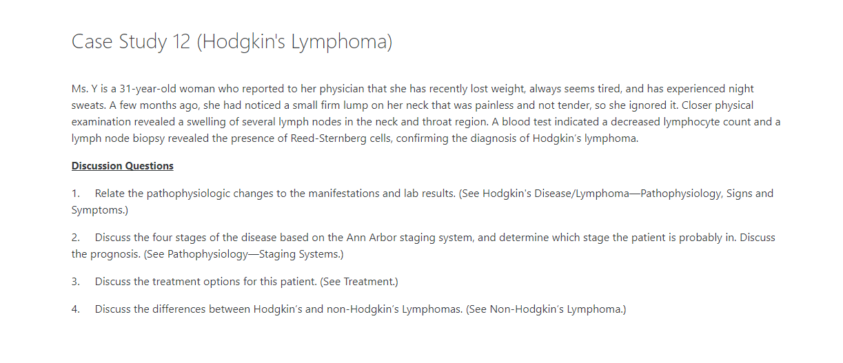 case study hodgkin lymphoma