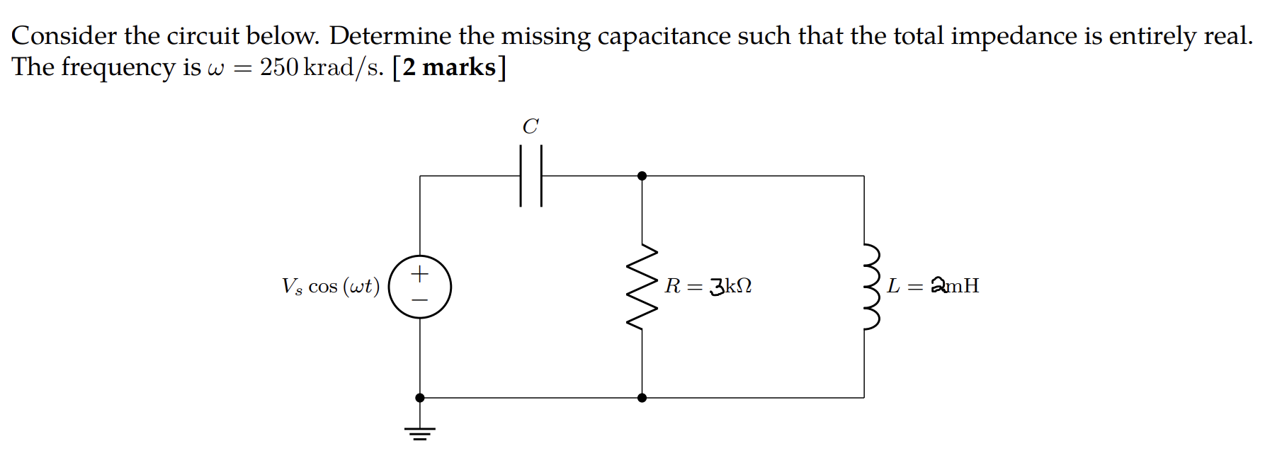 Solved Consider the circuit below. Determine the missing | Chegg.com