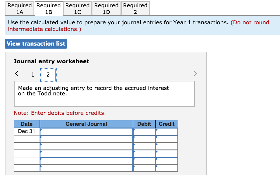 Solved Year 1 Dec. 16 Accepted a $13,700, 60-day, 8% note in | Chegg.com