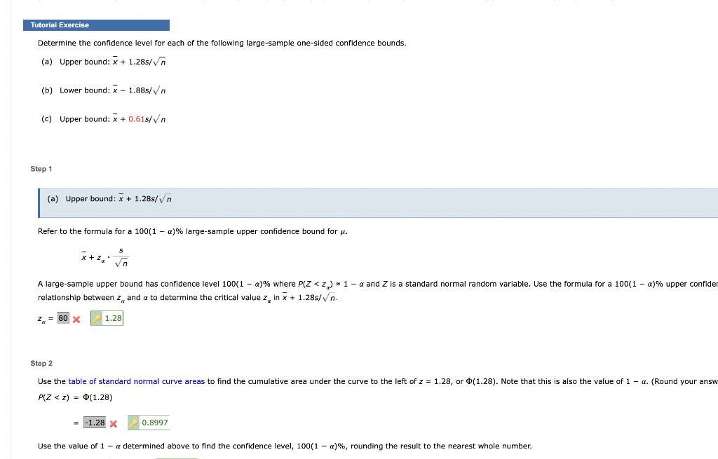 Solved Determine The Confidence Level For Each Of The 4679