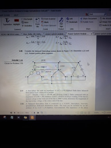Solved consider the balanced three phase system shown in | Chegg.com