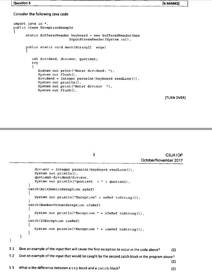 Solved Question 5 [6 MARKS] Consider the following Java code | Chegg.com