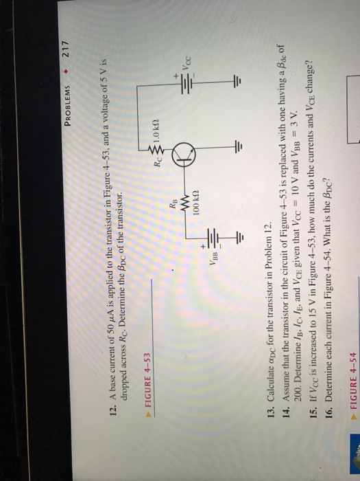 Solved A base current of 50 mu A is applied to the