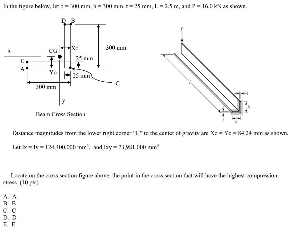 Solved In The Figure Below, Let B=300 Mm, H=300 Mm,t=25 Mm, | Chegg.com