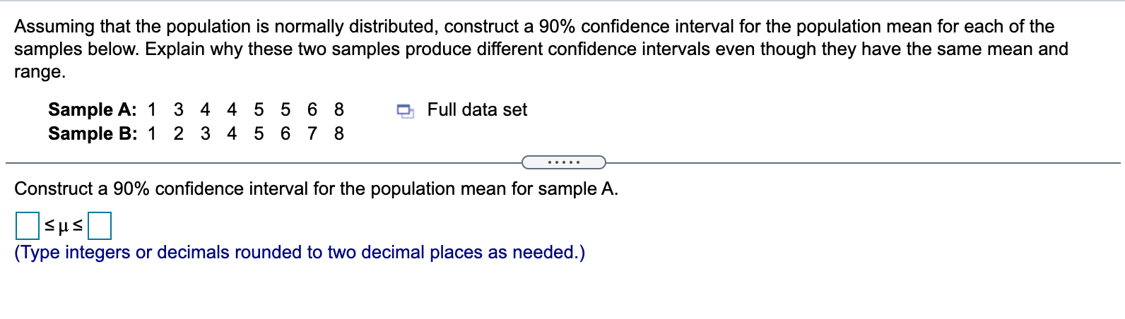 Solved construct a 90% confidence interval for | Chegg.com
