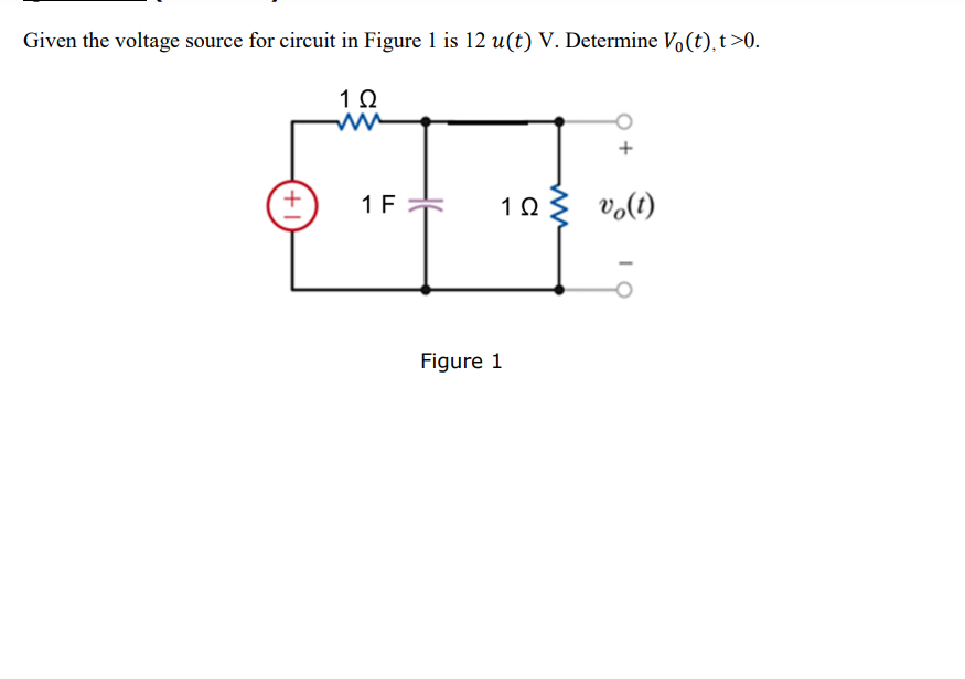 Solved Given the voltage source for circuit in Figure 1 is | Chegg.com