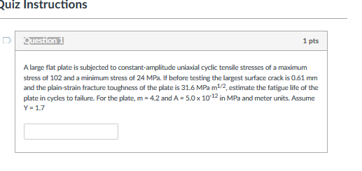Solved uiz Instructions 1 pts A large flat plate is | Chegg.com