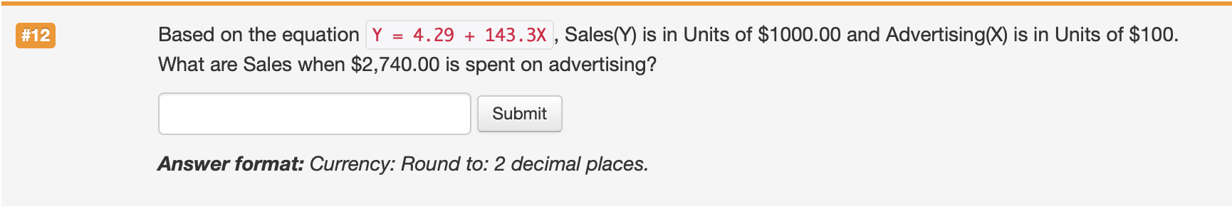Solved #13 Based on the below data what will be the value of | Chegg.com