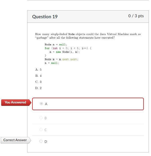 Solved How Many Singly-linked Node Objects Could The Java | Chegg.com