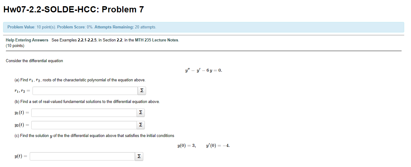 Solved Hw07 2.2 SOLDE HCC Problem 7 Problem Value 10 Chegg