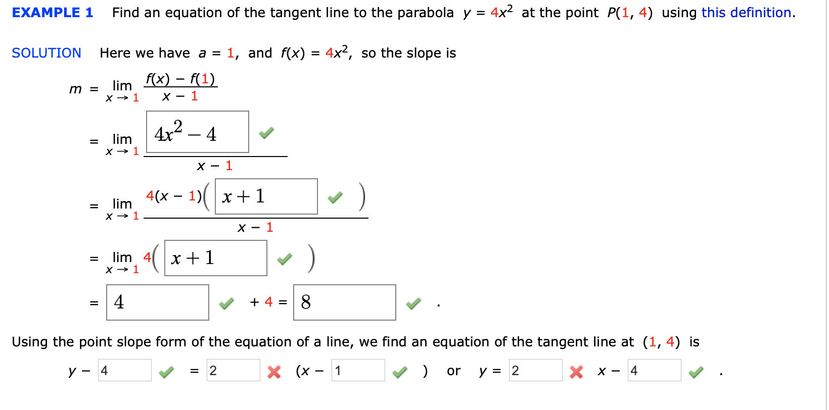 Solved Example 1 Find An Equation Of The Tangent Line To The Chegg Com