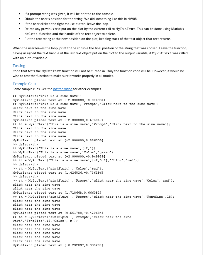 Matlab Project Text Labeling Interactive Tool Write a | Chegg.com