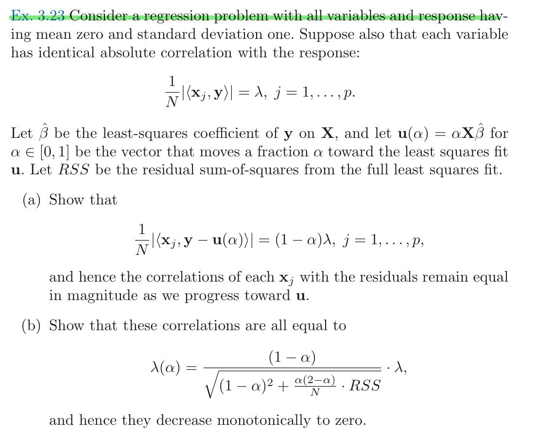 Ex 3 23 Consider A Regression Problem With All Va Chegg Com