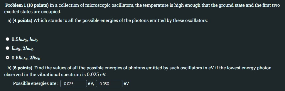 Solved Problem 1 (10 points) In a collection of microscopic | Chegg.com