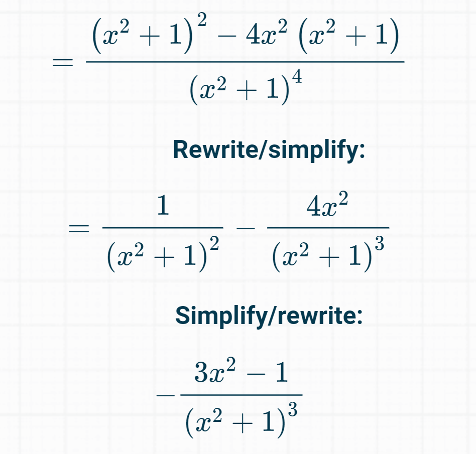 Solved how do I simplify from the top to the bottom? What | Chegg.com