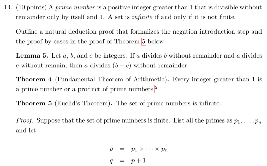 Solved A Prime Number Is A Positive Integer Greater Than 1 Chegg Com