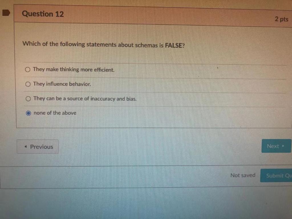 Solved Question 12 2 pts Which of the following statements | Chegg.com