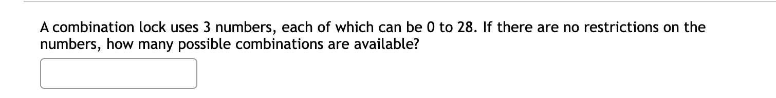 solved-a-combination-lock-uses-3-numbers-each-of-which-can-chegg