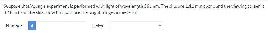 wavelength young's experiment