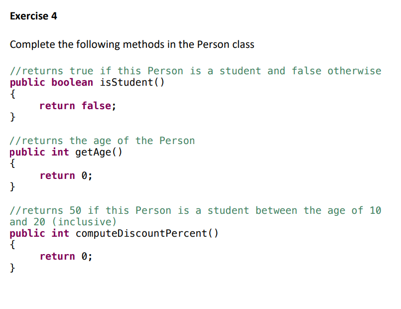 Solved Please write the classes and let the user input their | Chegg.com