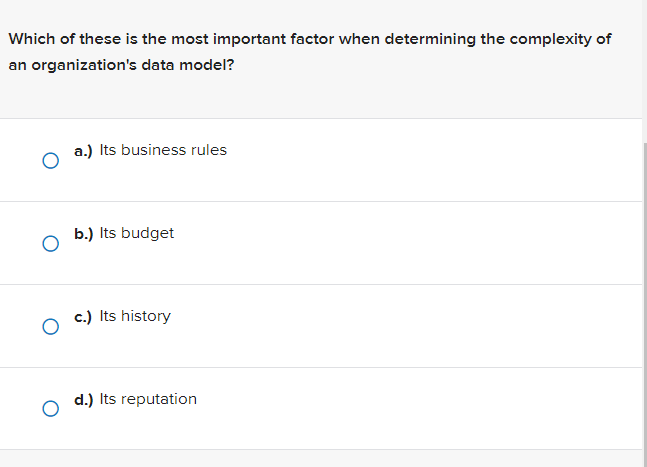 Solved Which of these is the most important factor when | Chegg.com