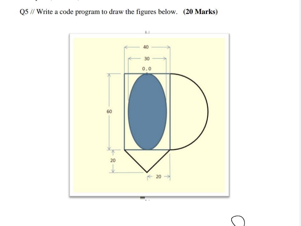 Q5 // Write a code program to draw the figures below. | Chegg.com