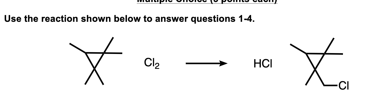 Solved Use the reaction shown below to answer questions 1-4. | Chegg.com