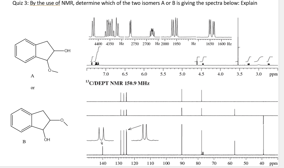 Solved Quiz 3: By The Use Of NMR, Determine Which Of The Two | Chegg.com