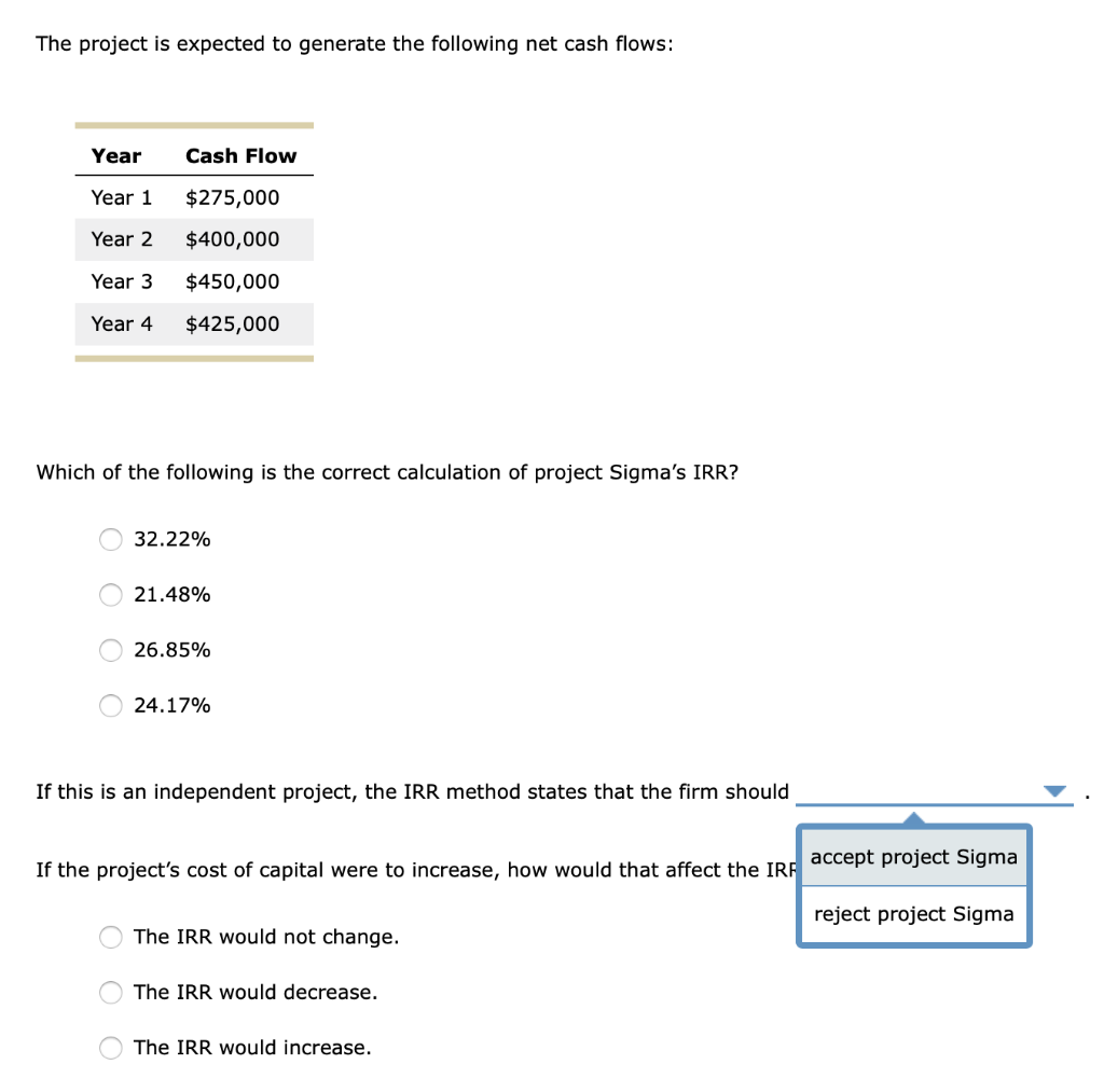 solved-the-project-is-expected-to-generate-the-following-net-chegg