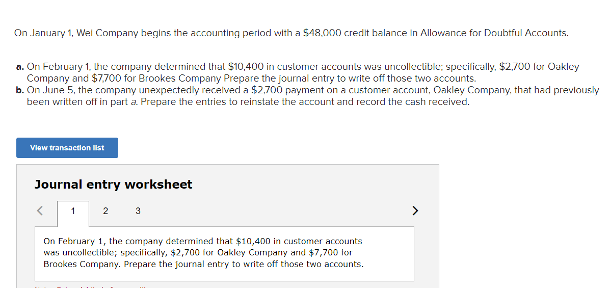 Solved On January 1 , Wei Company begins the accounting | Chegg.com