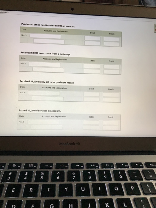 Solved Review the transactions and determine the accounts, | Chegg.com