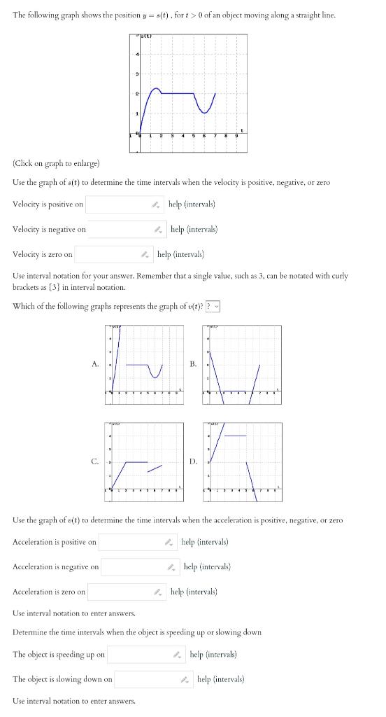 Solved The following graph shows the position y = $(t), for: | Chegg.com