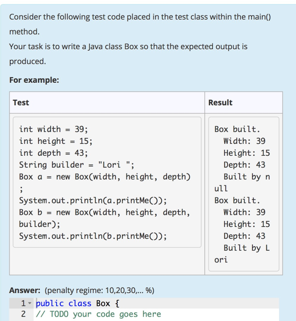 Solved Consider the following test code placed in the test | Chegg.com