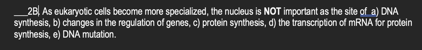 Solved _2A] In the evolution of the eukaryotic cell, these | Chegg.com