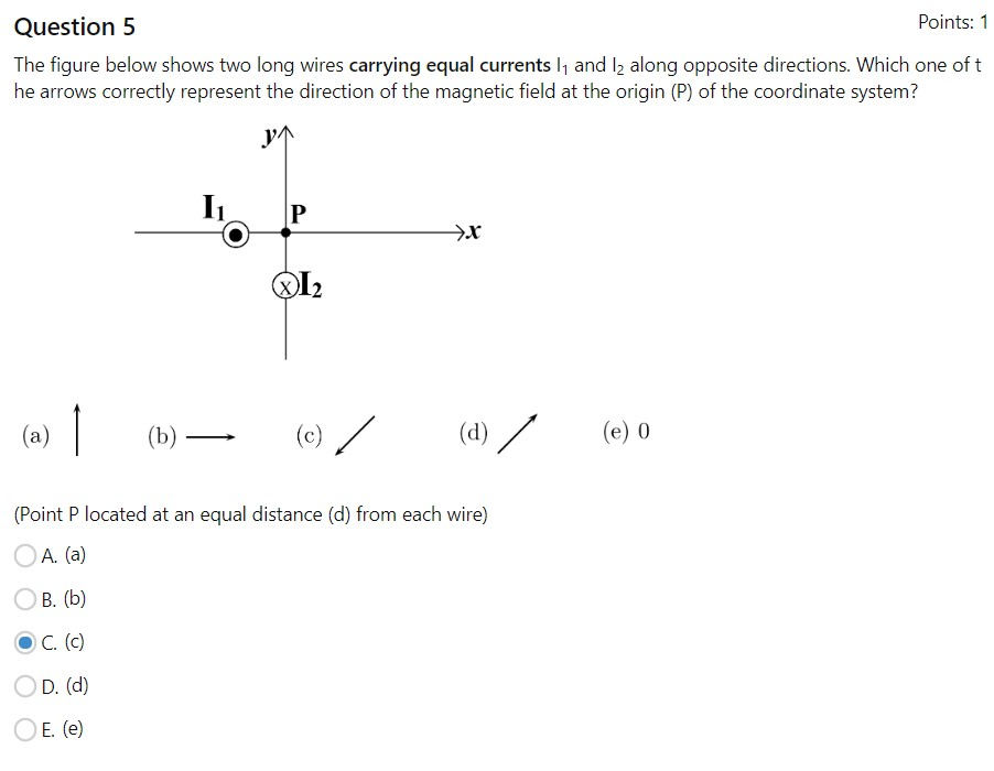 Solved Question 5 Points: 1 The figure below shows two long | Chegg.com