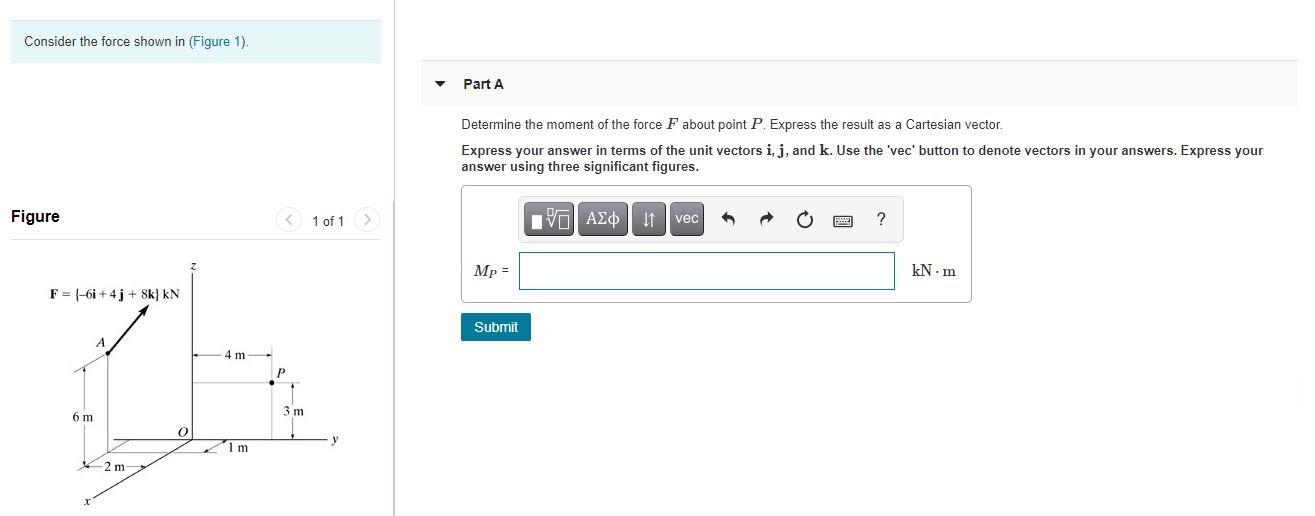 Solved Consider the force shown in (Figure 1). Part A | Chegg.com