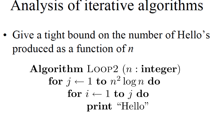 Solved Analysis of iterative algorithms • Give a tight bound | Chegg.com