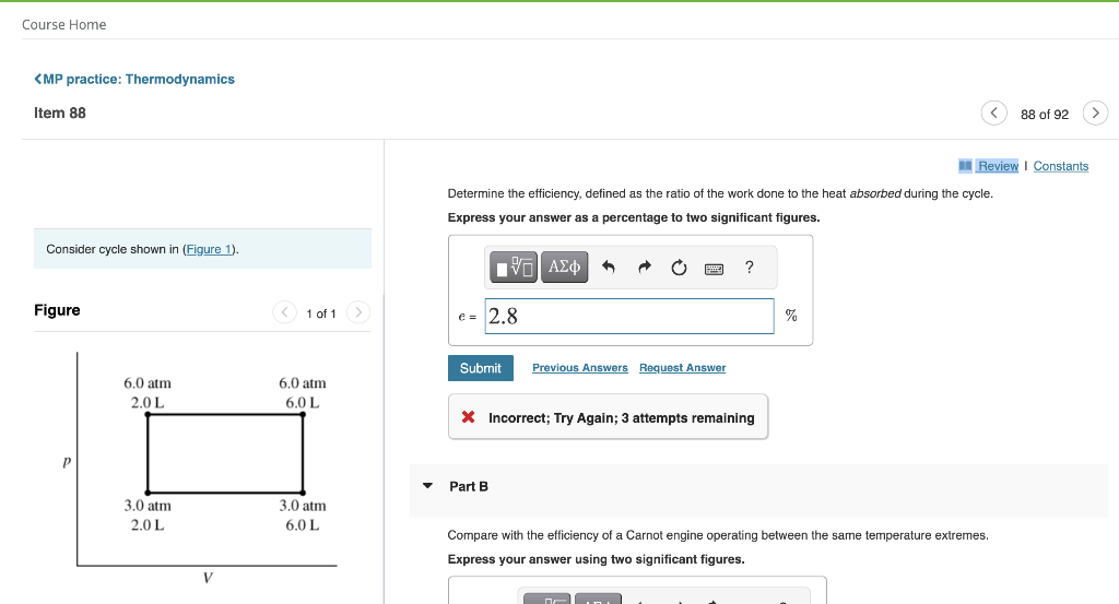 Solved How to find the efficiency of the engine in the | Chegg.com