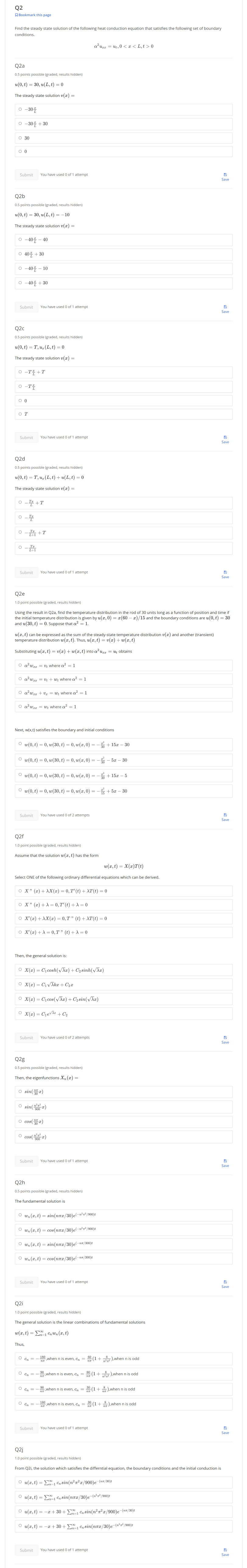 Solved Q2 Bookmark this page Find the steady state solution | Chegg.com