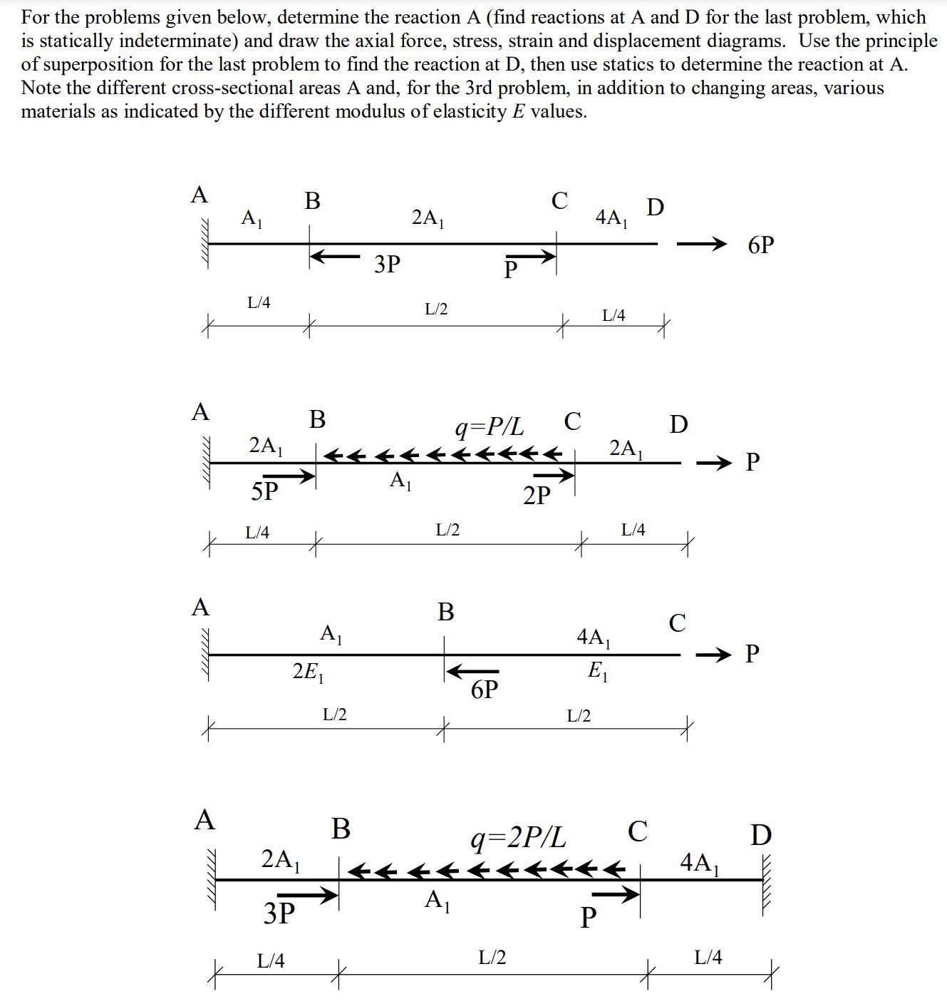 Solved For the problems given below, determine the reaction | Chegg.com