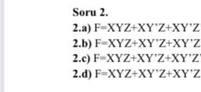 Solved 2 A Perform The Expression F Xyz Xy Z Xy Z With Chegg Com