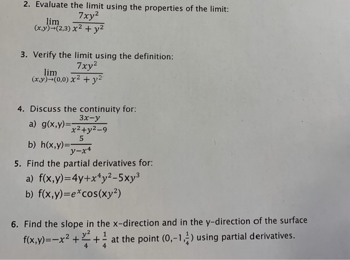 Solved 2. Evaluate the limit using the properties of the | Chegg.com