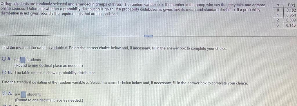 Solved College students are randomly selected and arranged | Chegg.com