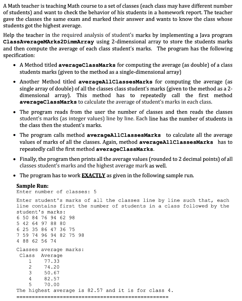 Solved A Math teacher is teaching Math course to a set of | Chegg.com