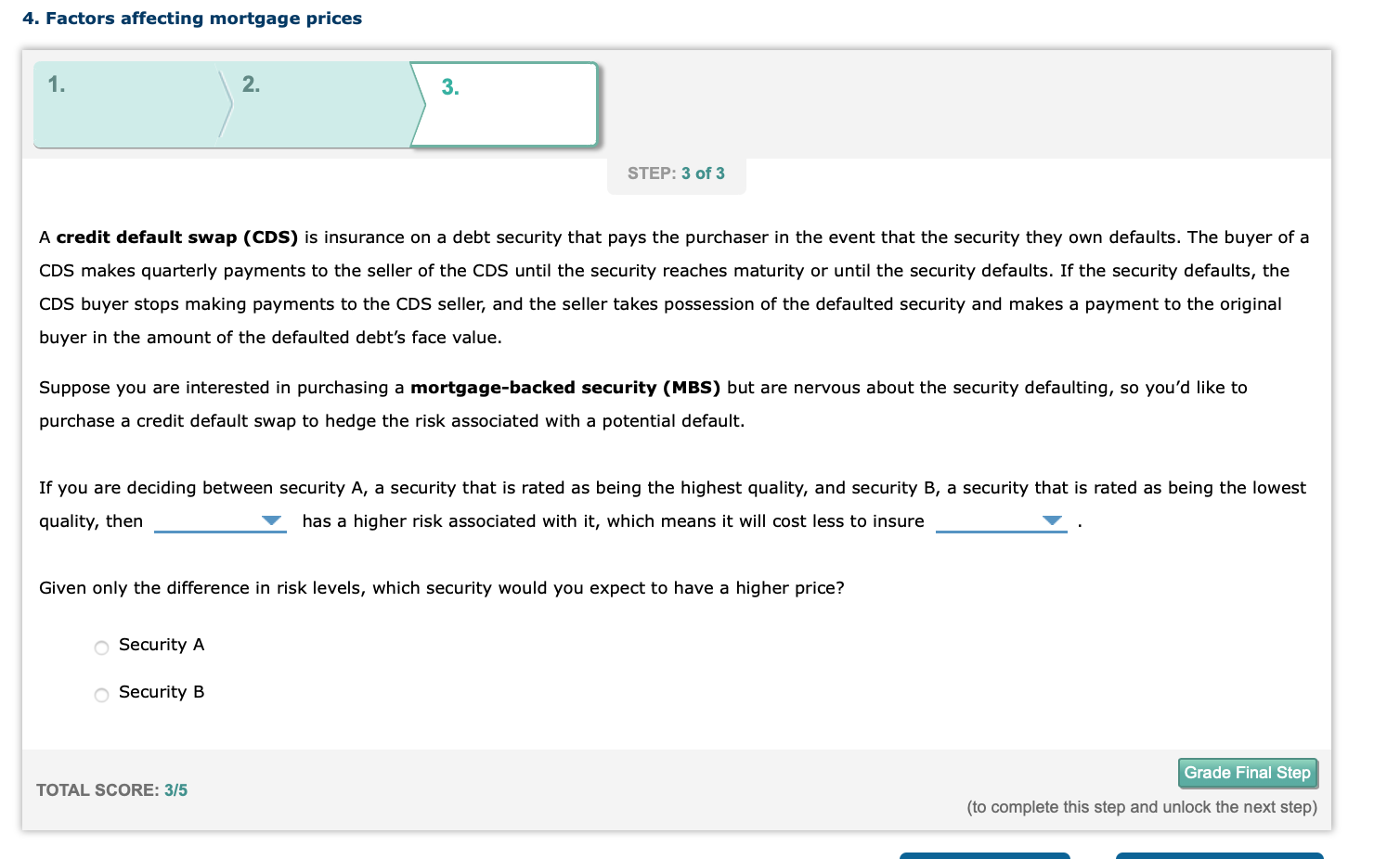 Solved A credit default swap (CDS) is insurance on a