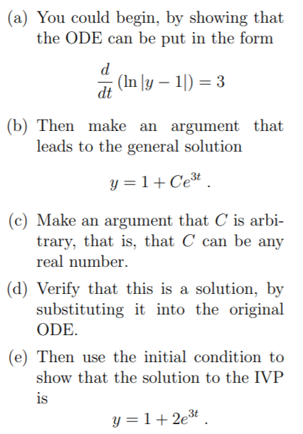 Solved Use a method like the one used in class to solve the | Chegg.com