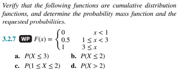 Solved Verify that the following functions are cumulative | Chegg.com