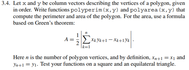 Solved 3.4. Let x and y be column vectors describing the | Chegg.com