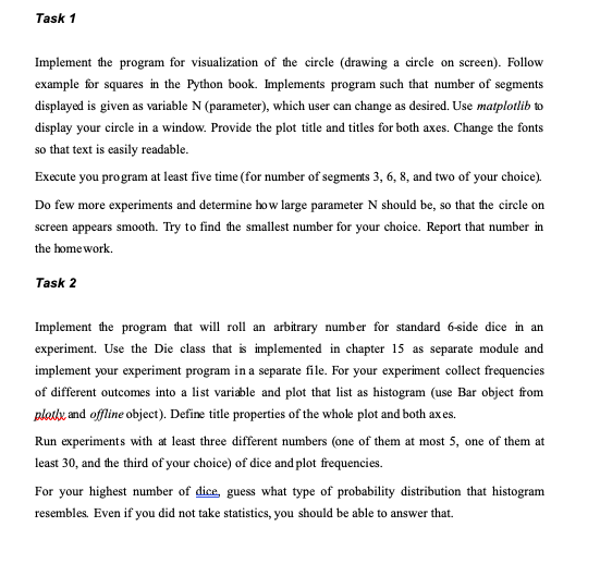 Task 1 Implement the program for visualization of the | Chegg.com