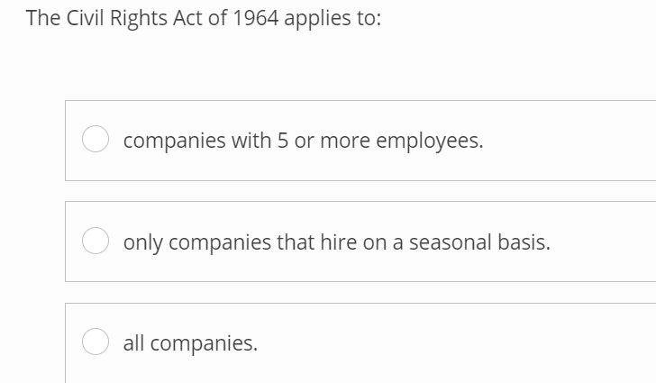 does the civil rights act of 1964 apply to private companies